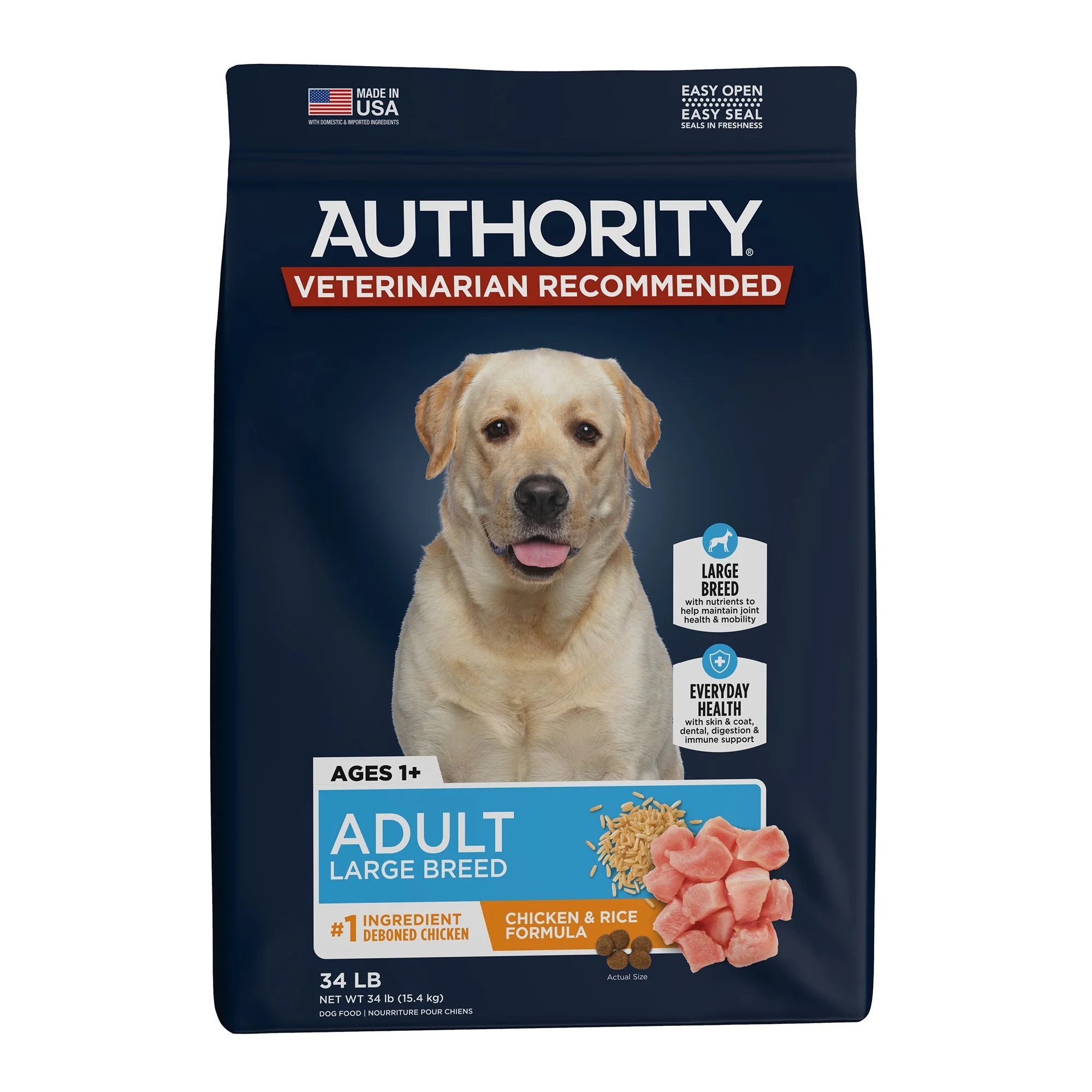 Authority® Everyday Health Large Breed Adult Dry Dog Food - Chicken & Rice Authority® Everyday Health Large Breed Adult Dry Dog Food - Chicken & Rice - Image 1
