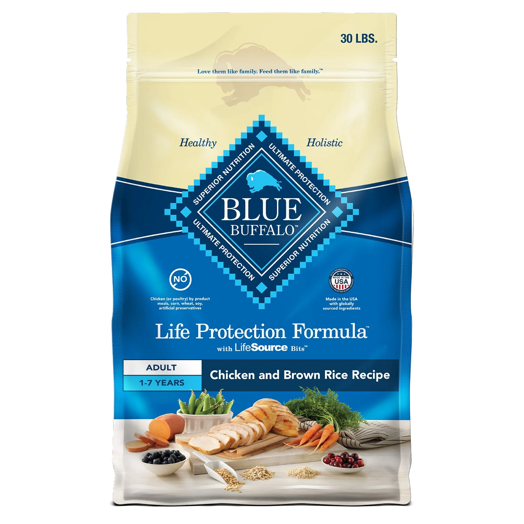Blue Buffalo® Life Protection Formula™ Adult Dry Dog Food - Chicken & Brown Rice Blue Buffalo® Life Protection Formula™ Adult Dry Dog Food - Chicken & Brown Rice - Image 1