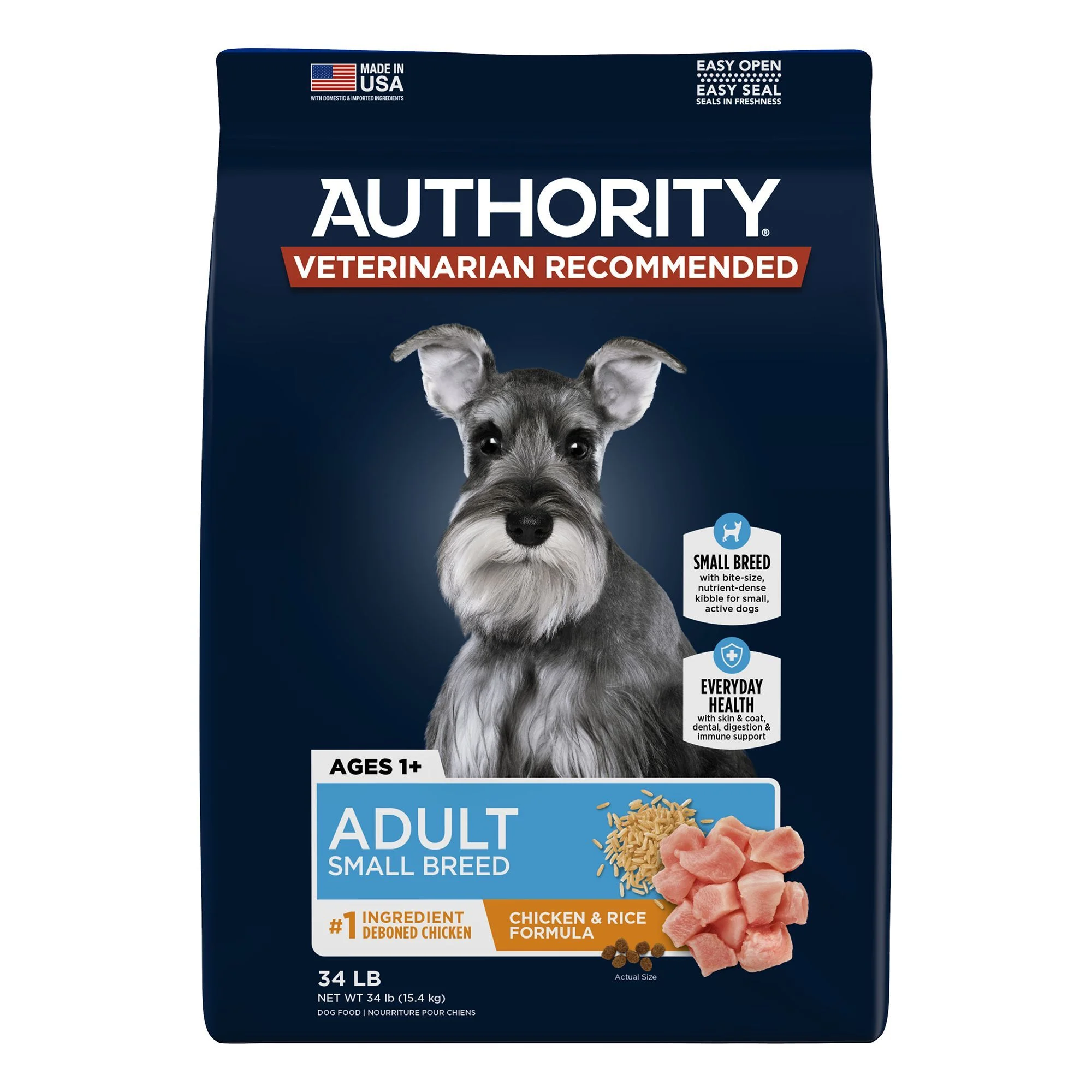 img_1761115929900_587_upwG8I239.webp Authority® Everyday Health Small Breed Adult Dry Dog Food - Chicken & Rice - Image 1
