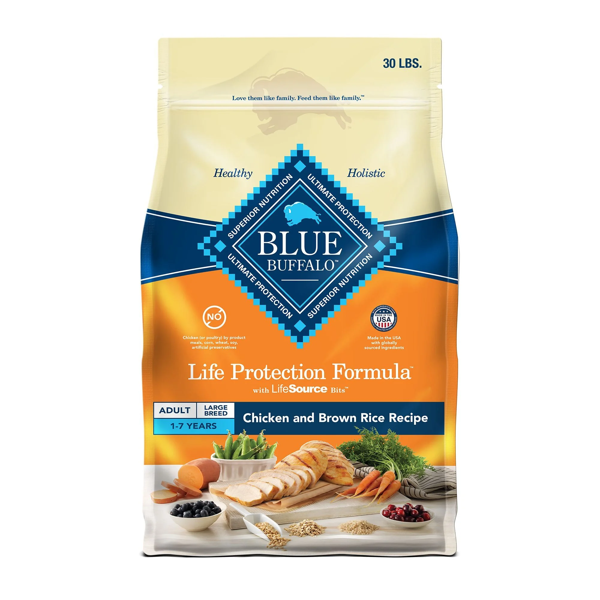 img_1761116012047_510_dJP2a6e-W.webp Blue Buffalo® Life Protection Formula™ Large Breed Adult Dry Dog Food - Chicken & Brown Rice - Image 1