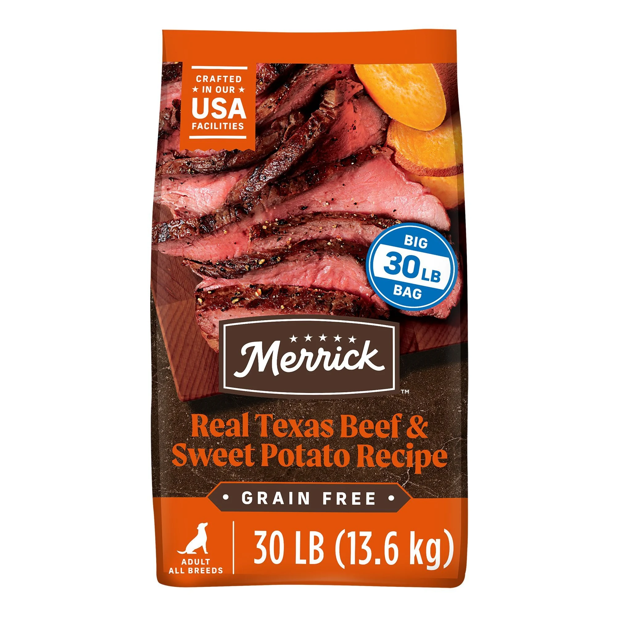 img_1761118864189_992_HWU3Tolpy.webp Merrick® Grain Free® Beef Flavored Adult Dry Dog Food - Real Texas Beef & Sweet Potato - Image 1