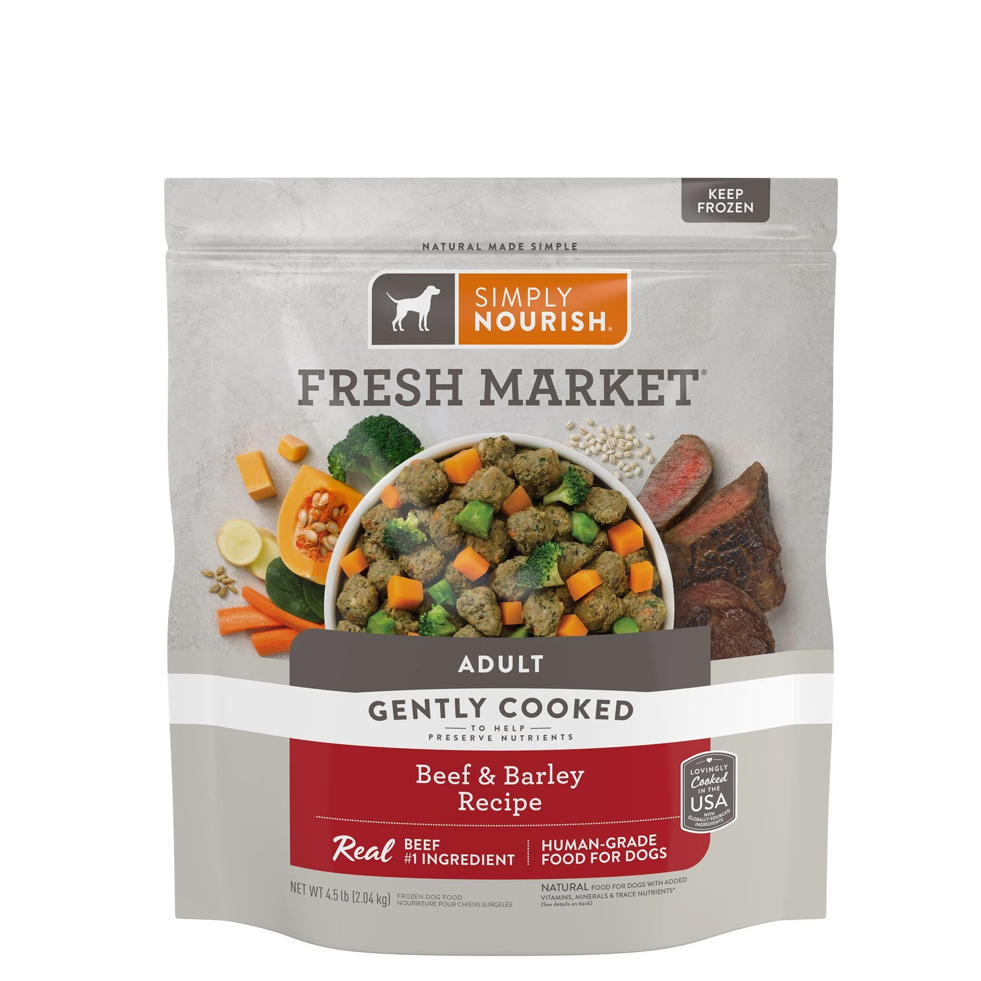 img_1761123073246_485_sOjzVOpZo.webp Simply Nourish® Fresh Market Adult Frozen Dog Food - Beef & Barley - Image 1