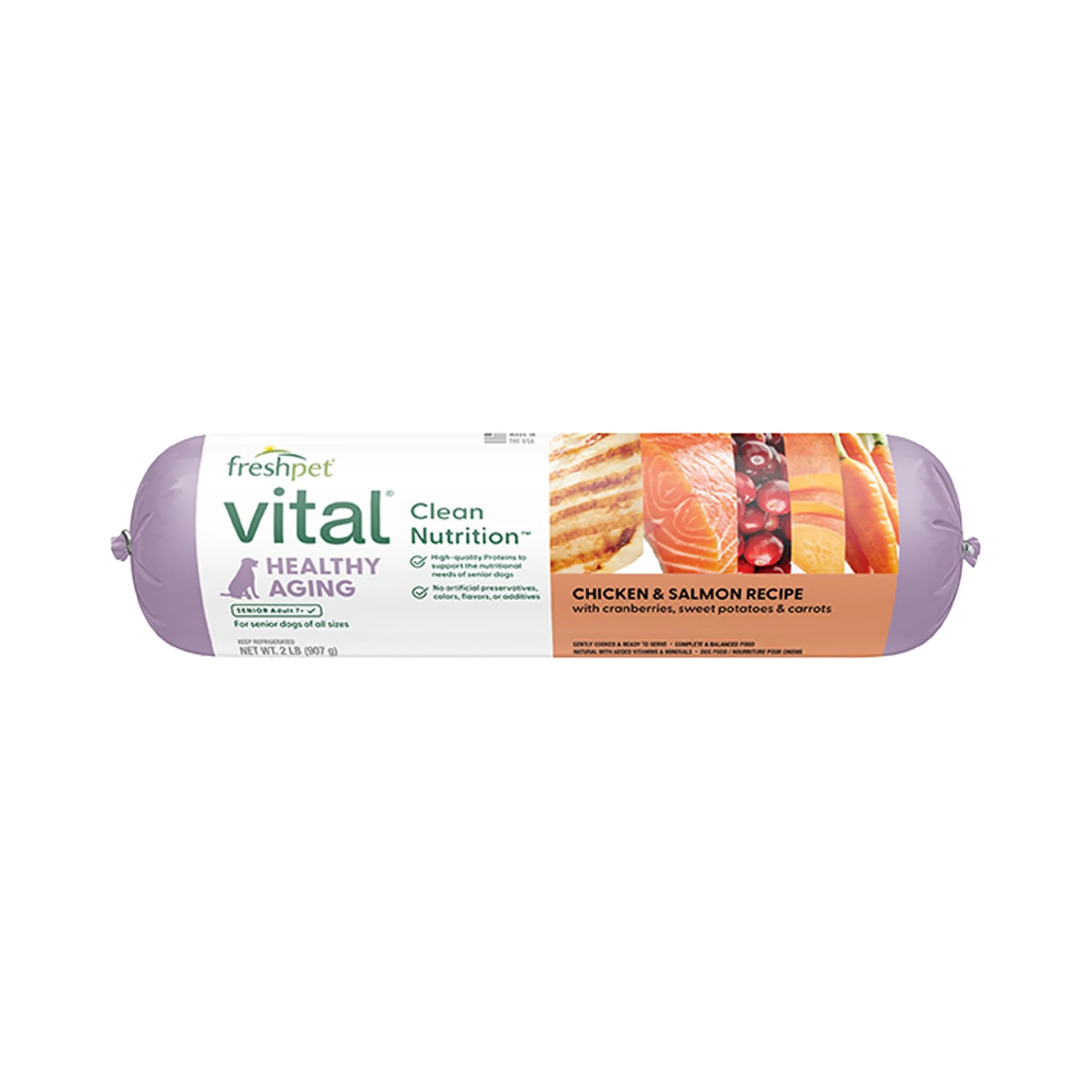 img_1761123223088_98_Hq9_n27to.webp Freshpet Vital Benefits Healthy Aging Adult Dog Food - Chicken and Salmon Recipe - Image 1