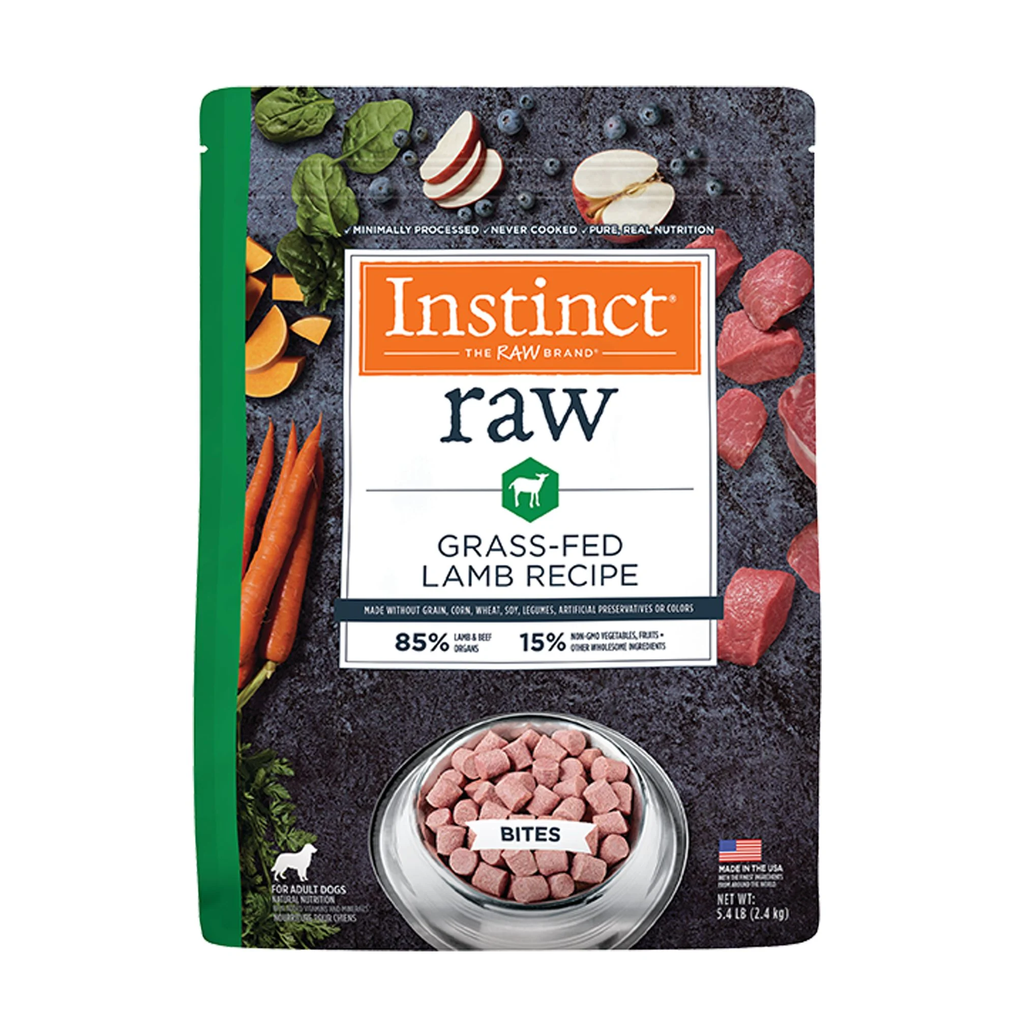 img_1761123711104_832_Xh3P4lgK1.webp Instinct® Raw Bites Adult Frozen Dog Food - Raw, Grain Free, Lamb - Image 1