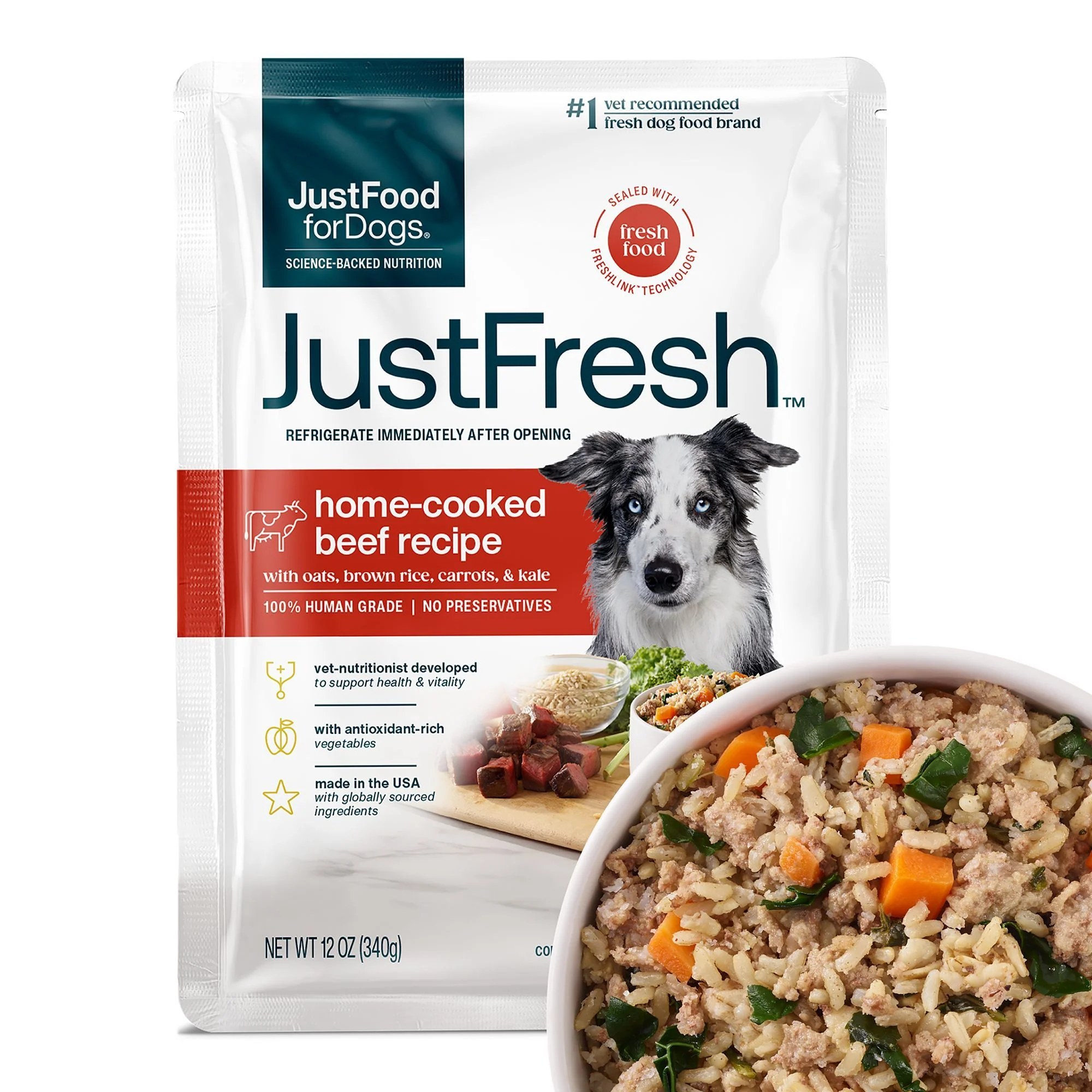 img_1761125703608_244_7k8F67YFo.webp JustFoodForDogs JustFresh All Life Stages Fresh Dog Food - Beef, 12 oz - Image 1