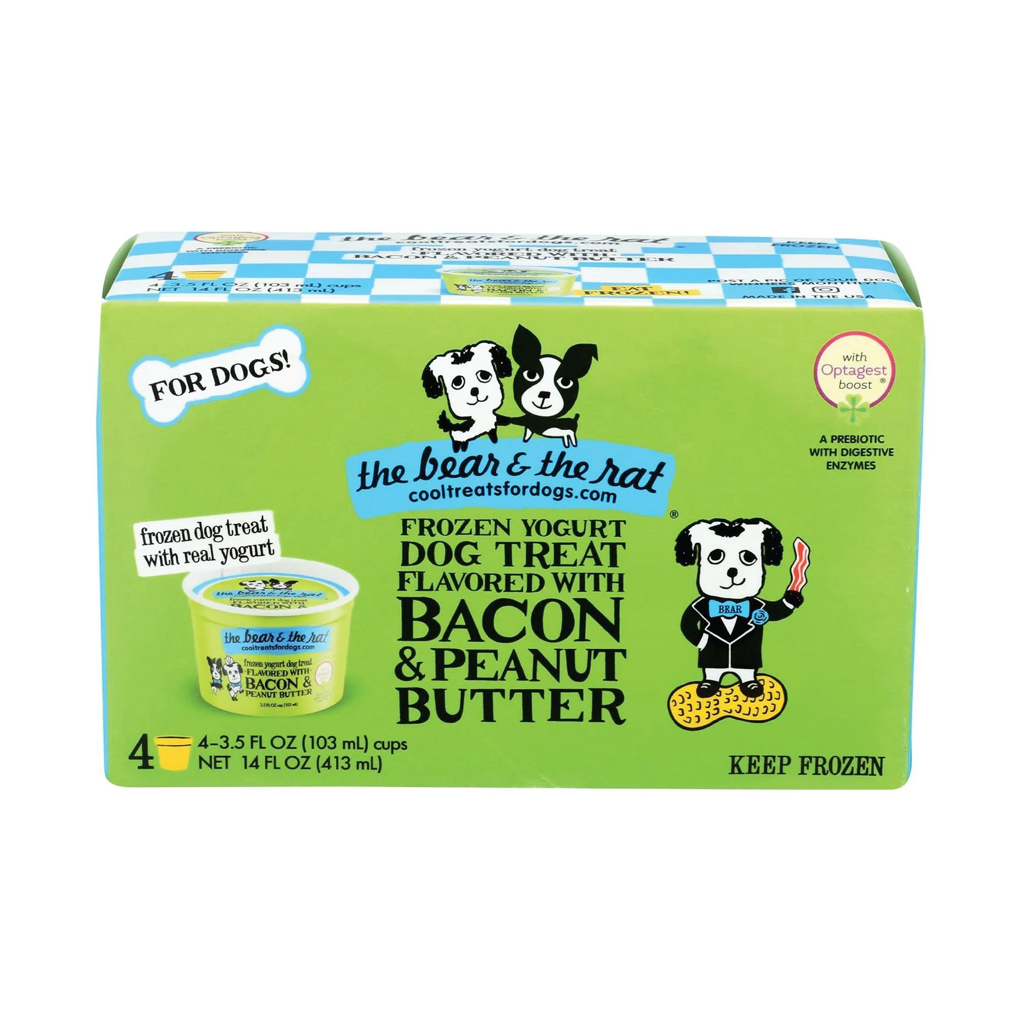 img_1761125811859_401_fk0c86Fm-.webp The Bear & The Rat Frozen Yogurt All Life Stages Frozen Dog Treats - Bacon & Peanut Butter - Image 1