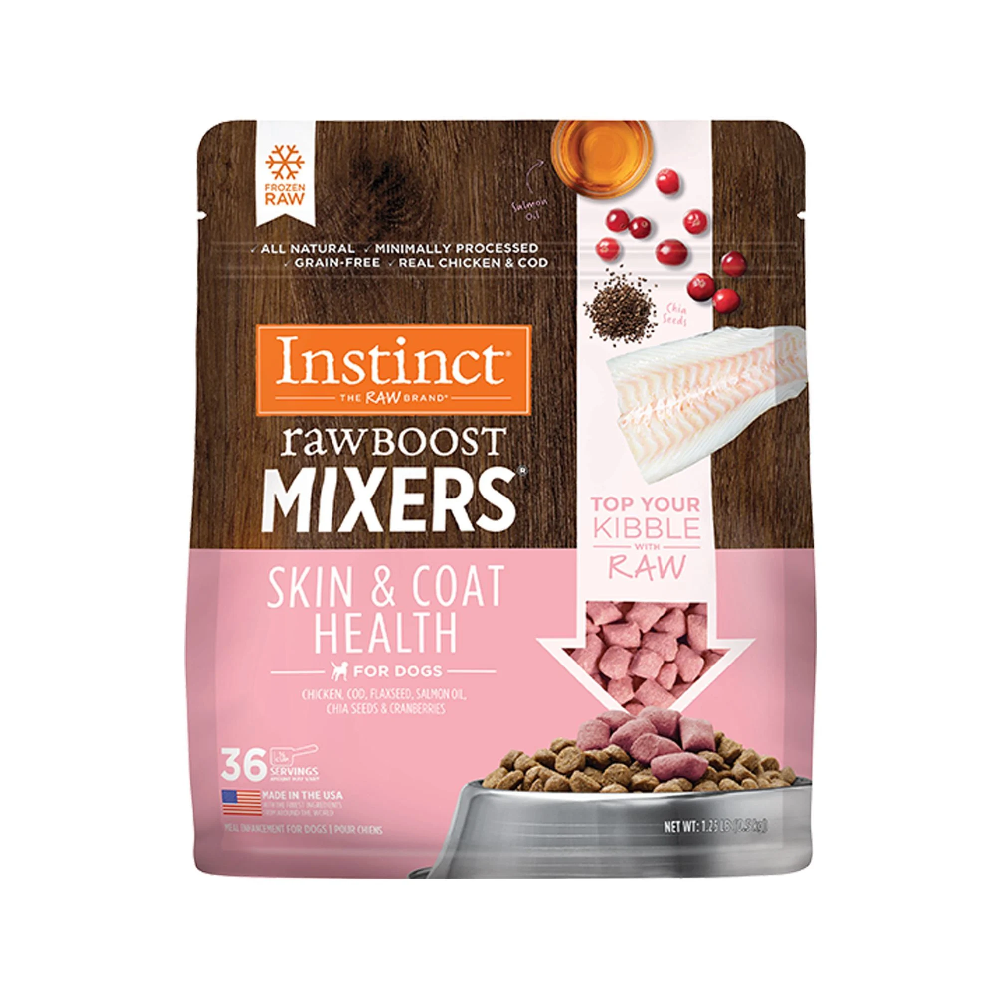 img_1761125838071_988_tL3qWJTC6.webp Instinct® Raw Boost Mixers Skin & Coat Health All Life Stages Frozen Dog Food Topper - Grain Free - Image 1