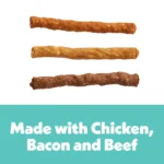 Wiggles & Wags Chicken, Bacon, Beef Meaty Sticks Dog Treats 16 OZ - Image 4