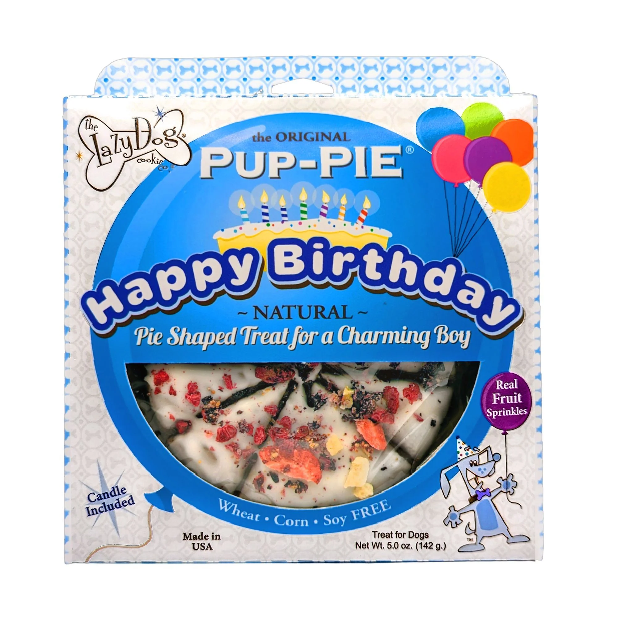 img_1761188664513_484_3yYjqws5_.webp The Lazy Dog Cookie Co. Pup-PIE Happy Birthday Boy Dog Treat - Image 1