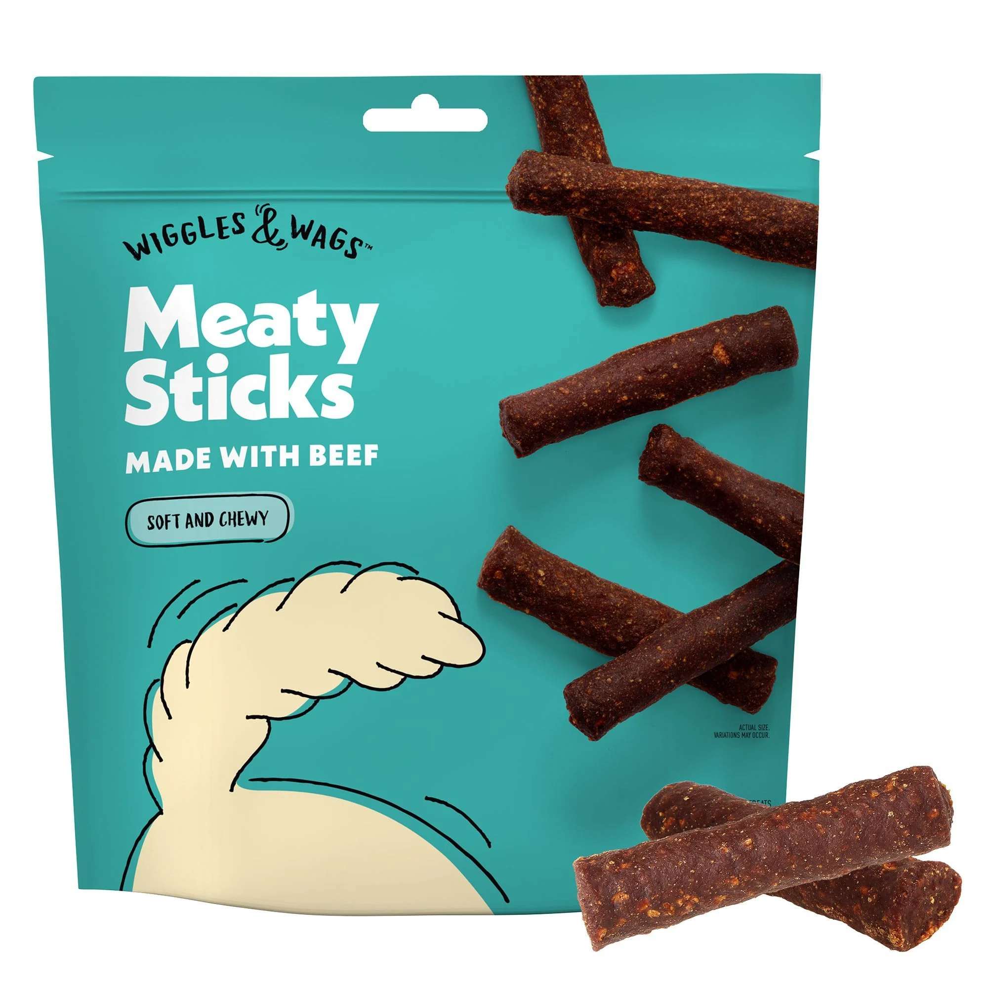 img_1761188766006_440_QCwFPQvsX.webp Wiggles & Wags Beef Meaty Sticks Dog Treats 16 OZ - Image 1