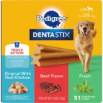 Pedigree® Dentastix Variety Pack Large Breed Adult Dental Dog Treats - Chicken, Beef & Fresh - Image 7