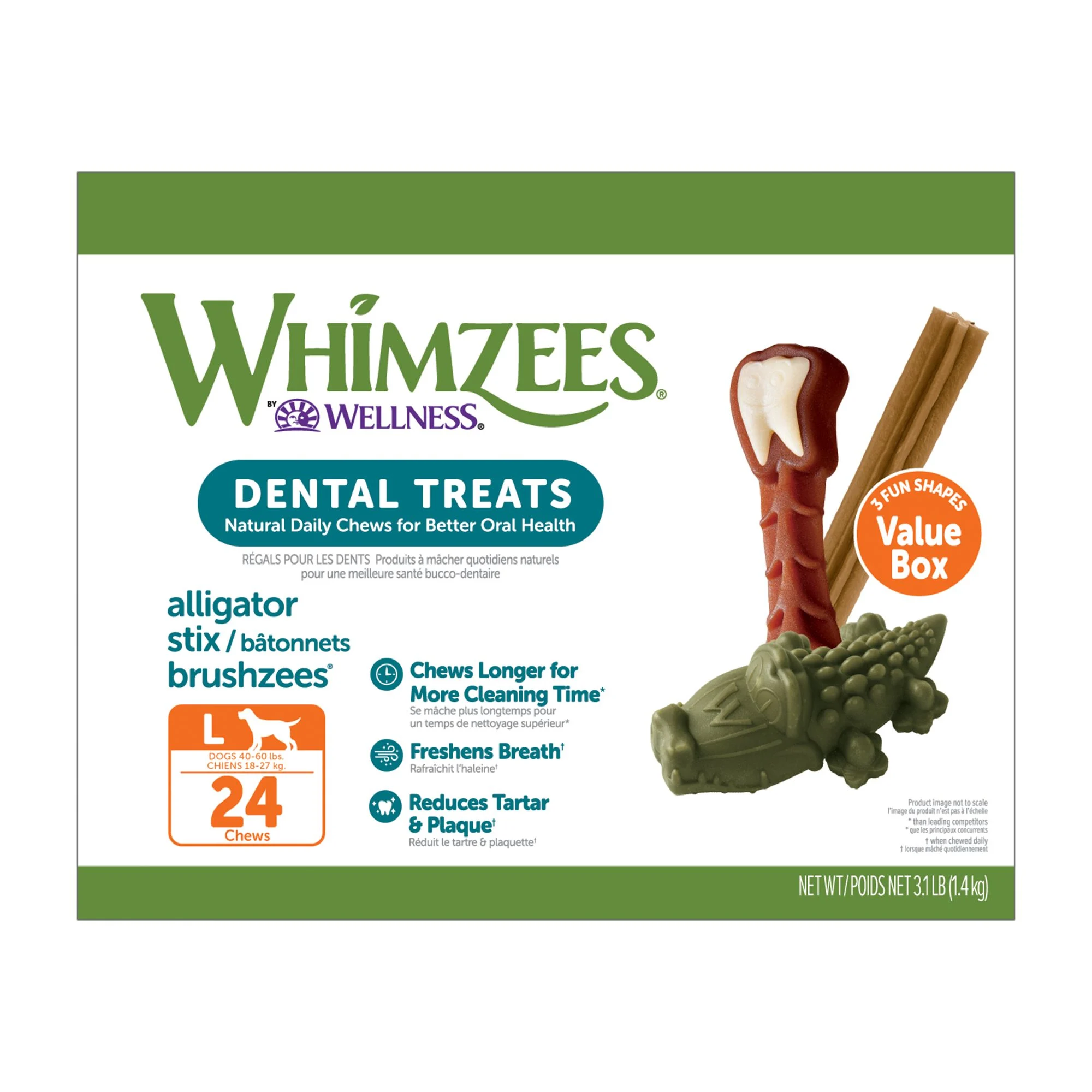 img_1761190446956_891_VeCnKBHz8.webp WHIMZEES Variety Value Box Large Dental Dog Treat - Natural, Grain Free, 24 Count - Image 1