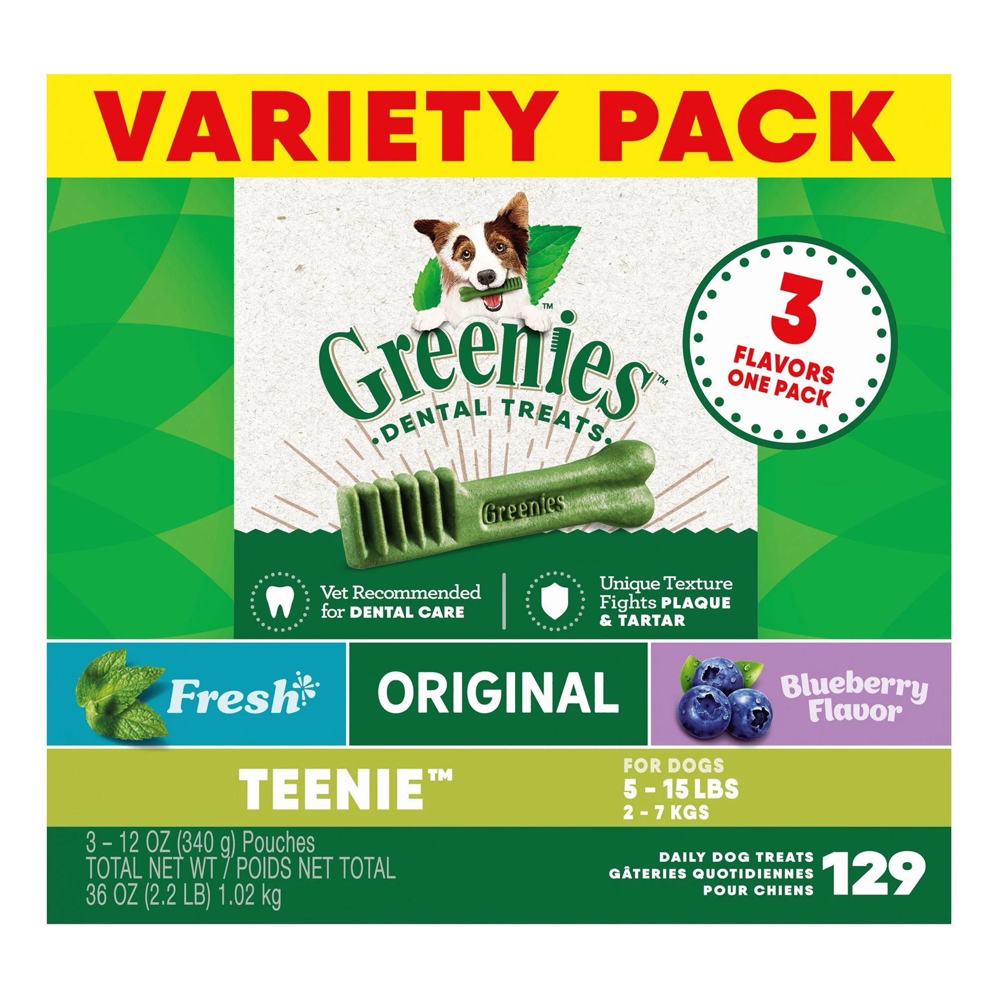 img_1761190763054_635_APFP775DQ.webp GREENIES Natural Teenie Dental Care Adult Dog Treats - 3 Flavor Variety Pack - Image 1