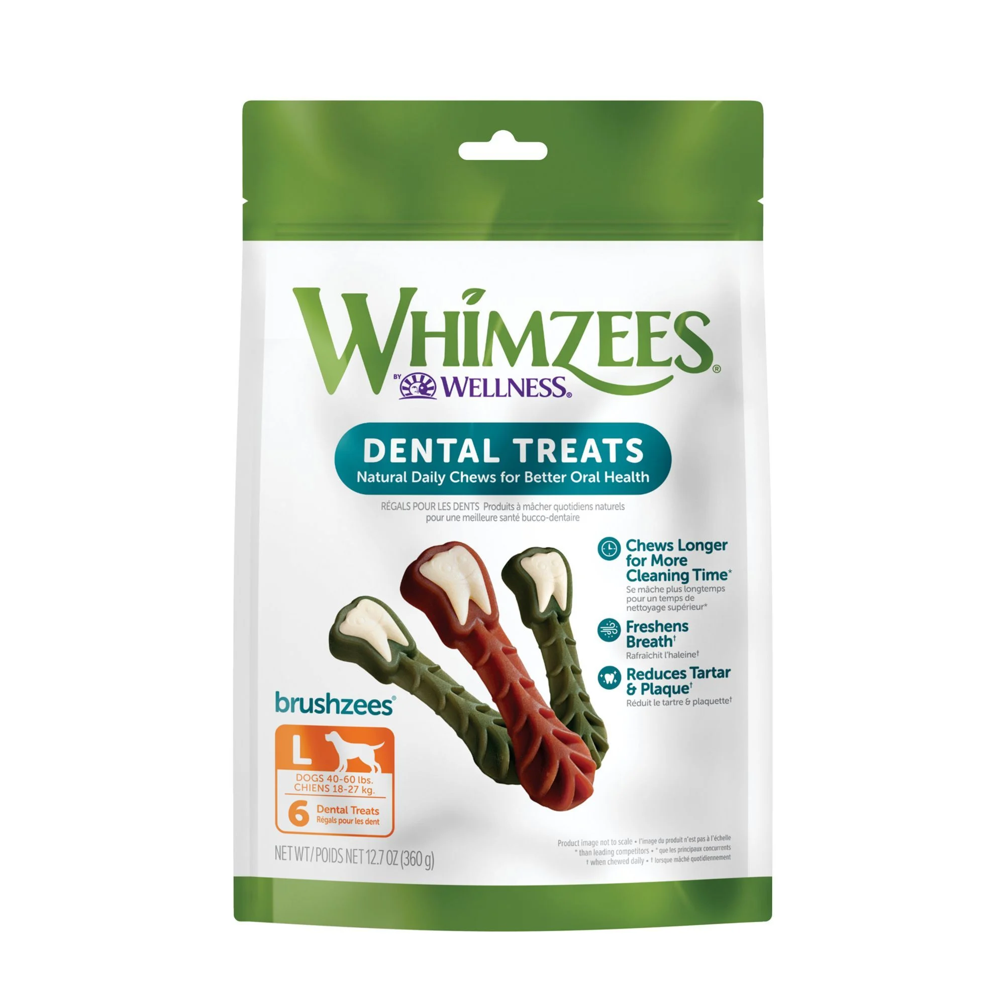 img_1761190840700_458_rPbLvE4qY.webp Whimzees Brushzees Large Dog Dental Treats - Vegetable - Image 1