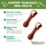 Whimzees Brushzees Large Dog Dental Treats - Vegetable - Image 5
