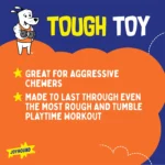 Joyhound® Rip Roarin' Tough® Football Dog Toy - Image 3