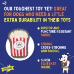 Joyhound® Rip Roarin' Tough Popcorn Dog Toy - Image 2