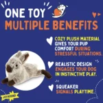 Joyhound® Crazy Comfy Realistic Rabbit Flattie Dog Toy - Crinkle, Squeaker - Image 2