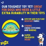 Joyhound® Rip Roarin' Tough Alien Dog Toy - Squeaker - Image 2