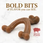 Nylabone® Gourmet Wishbone Chew Dog Toy - Bacon - Image 4