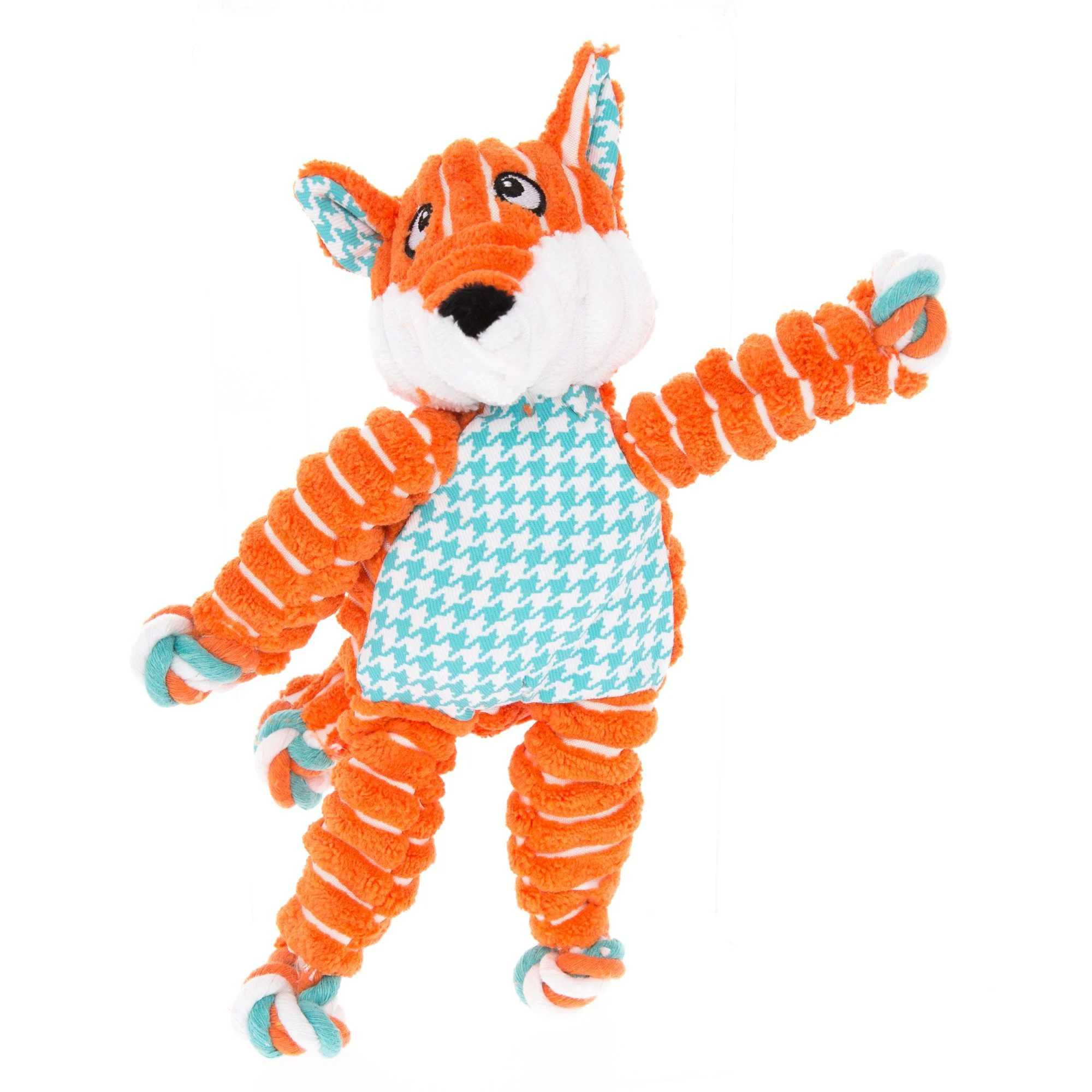 img_1761273777263_107_-UMR4YHam.webp KONG® Floppy Knots Fox Dog Toy - Squeaker & Rope Toy - Image 1