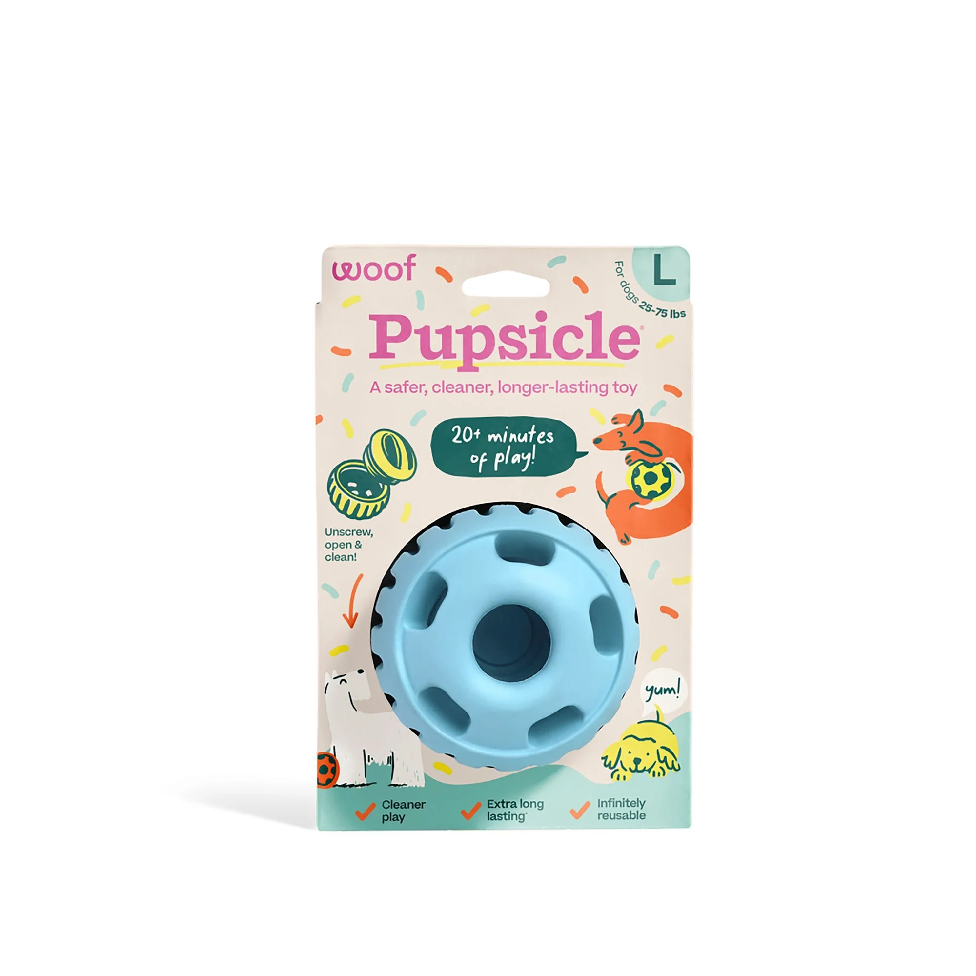 img_1761273823328_530_6JCo-AYGv.webp WOOF Birthday Pupsicle Treat Dispensing Dog Toy - Image 1