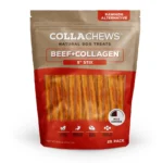 Collachews™ Beef + Collagen Rawhide Free 5" Stix Dog Treat - Beef, 25 Count