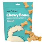 Wiggles & Wags Peanut Butter Chewy Bones Dog Treats 6 OZ