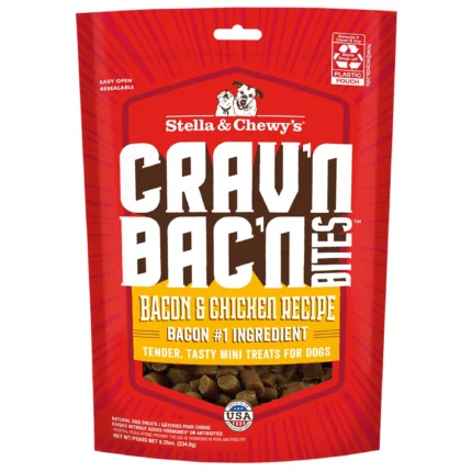 Stella and Chewy Crav'n Bac'n Bites Dog Treats 8.25 OZ