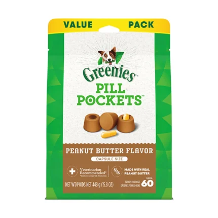 Greenies Pill Pockets Capsule Sized Peanut Butter Flavored Dog Treats - Pill Adminstration Assistant
