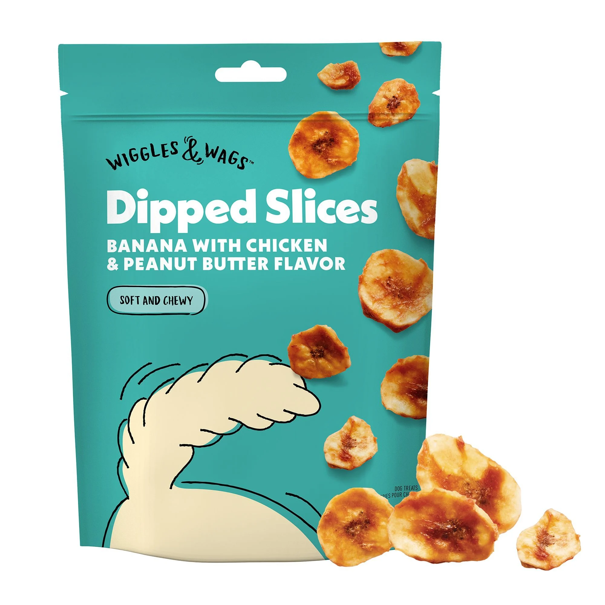 img_1761280953776_10_ky8f_lo36.webp Wiggles & Wags Dipped Slices Banana with Chicken & Peanut Butter - Image 1