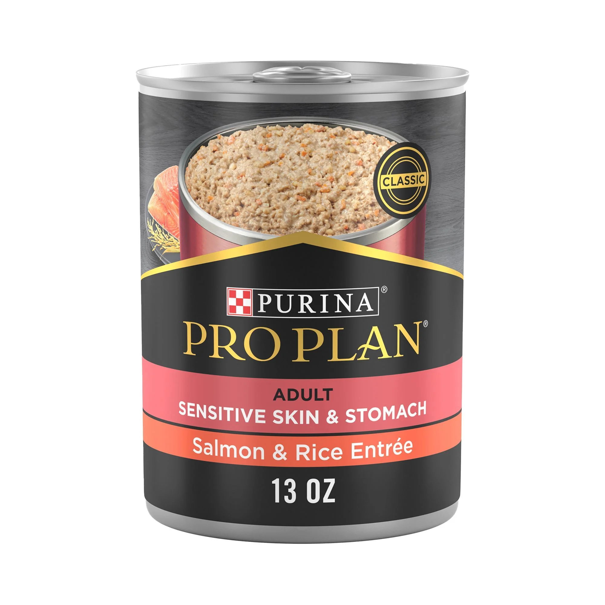 img_1761282455326_454_C0p2GDKth.webp Purina® Pro Plan Sensitive Skin & Stomach Adult Wet Dog Food - Classic Pate, Salmon & Rice, 13 oz - Image 1