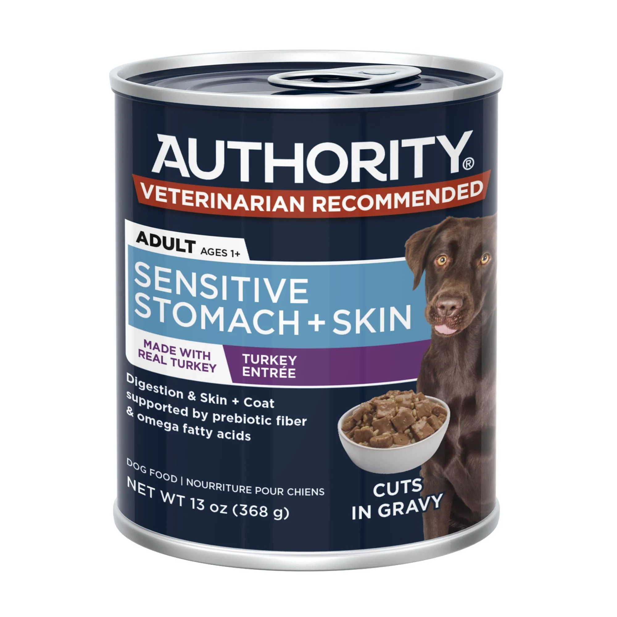img_1761282662870_351_KLCwR6frg.webp Authority Sensitive Stomach & Skin Turkey Entree Adult Wet Dog Food - 13 oz - Image 1