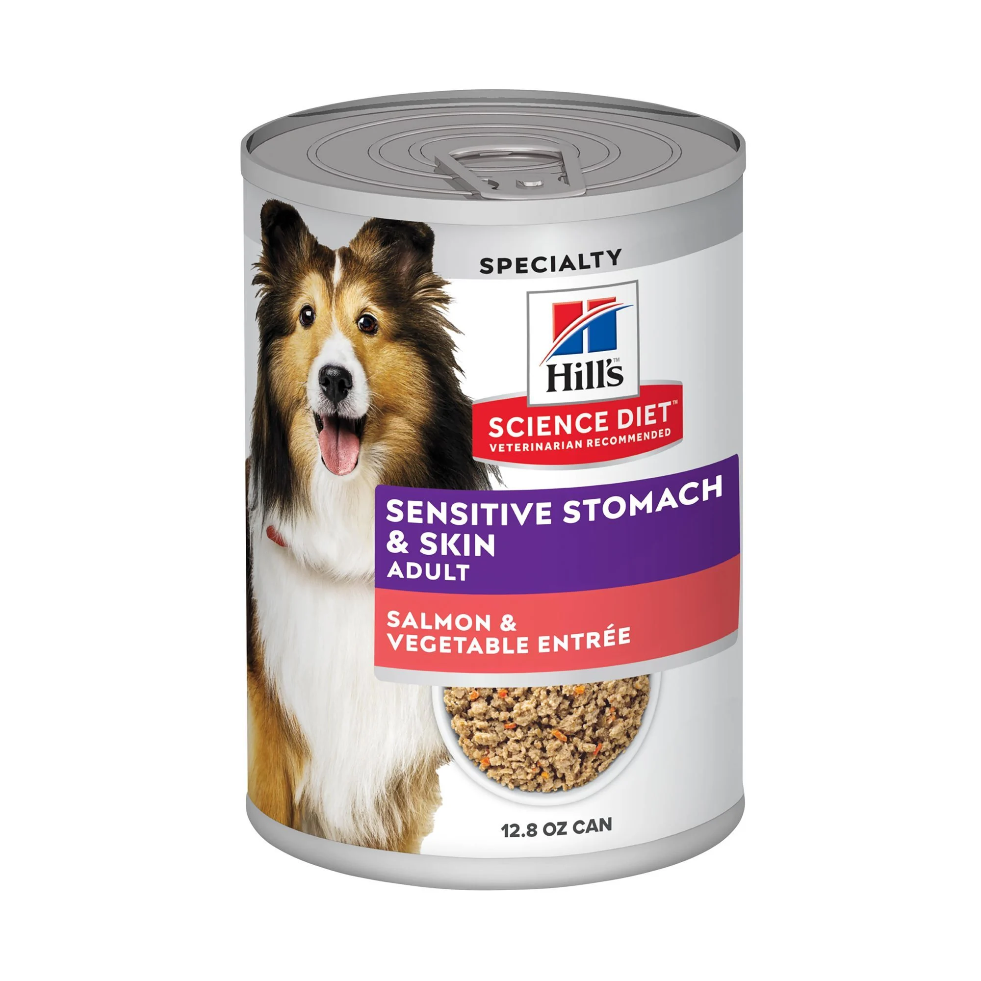 img_1761287439262_51_Sg3ZuH7KX.webp Hill's® Science Diet® Sensitive Stomach & Skin Adult Wet Dog Food - Salmon & Vegetable, 12.8 oz - Image 1