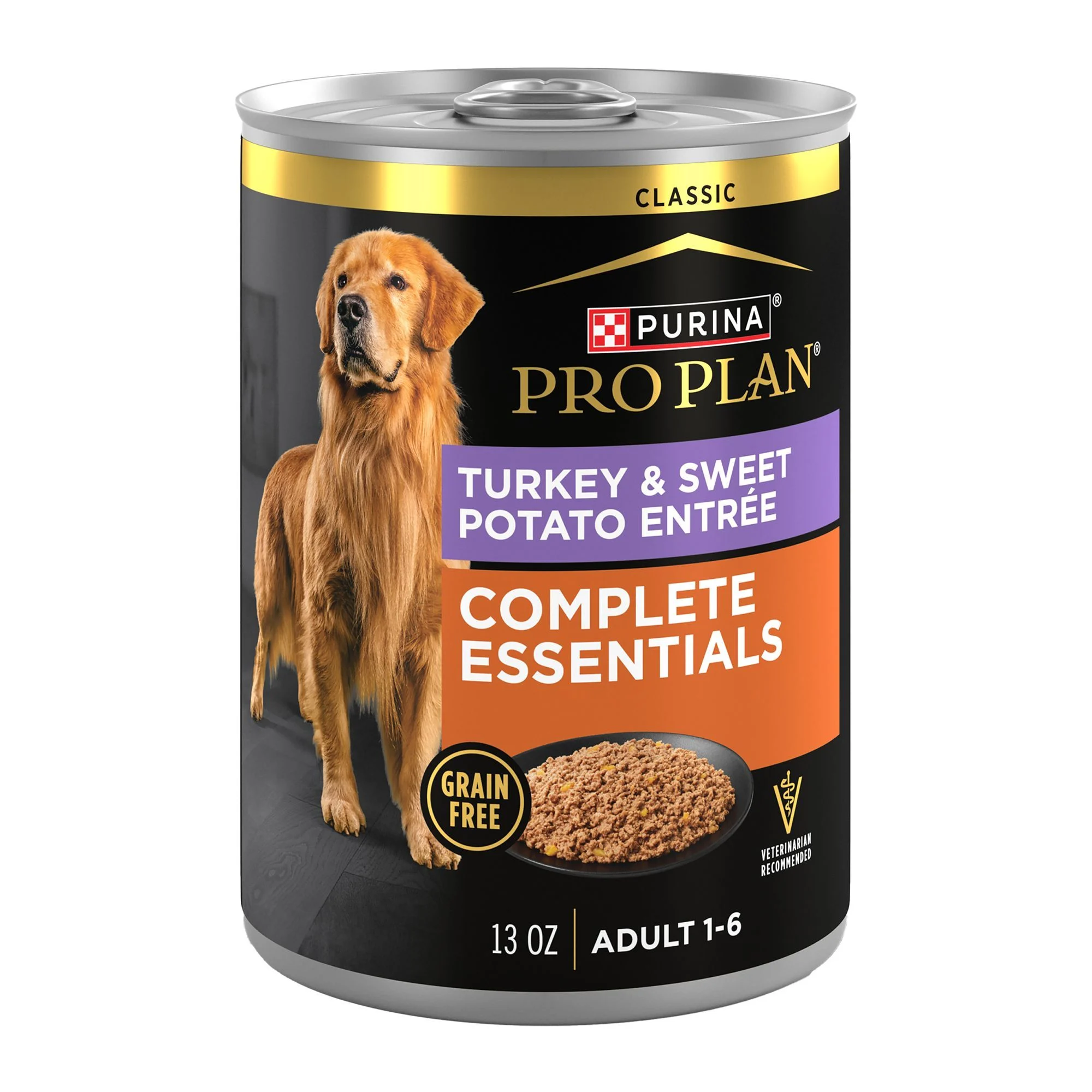 img_1761287625993_265_KVAbOmRbL.webp Purina® Pro Plan Complete Essentials Adult Wet Dog Food - Grain Free, Turkey & Sweet Potato, 13 oz - Image 1