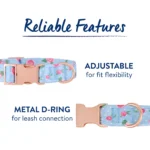 Top Paw® Blue Rose Dog Collar - Image 3