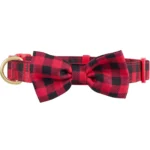 Merry & Bright® Gingham Holiday Dog Collar - Image 3