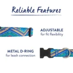 Top Paw® Retro Striped Dog Collar - Image 3
