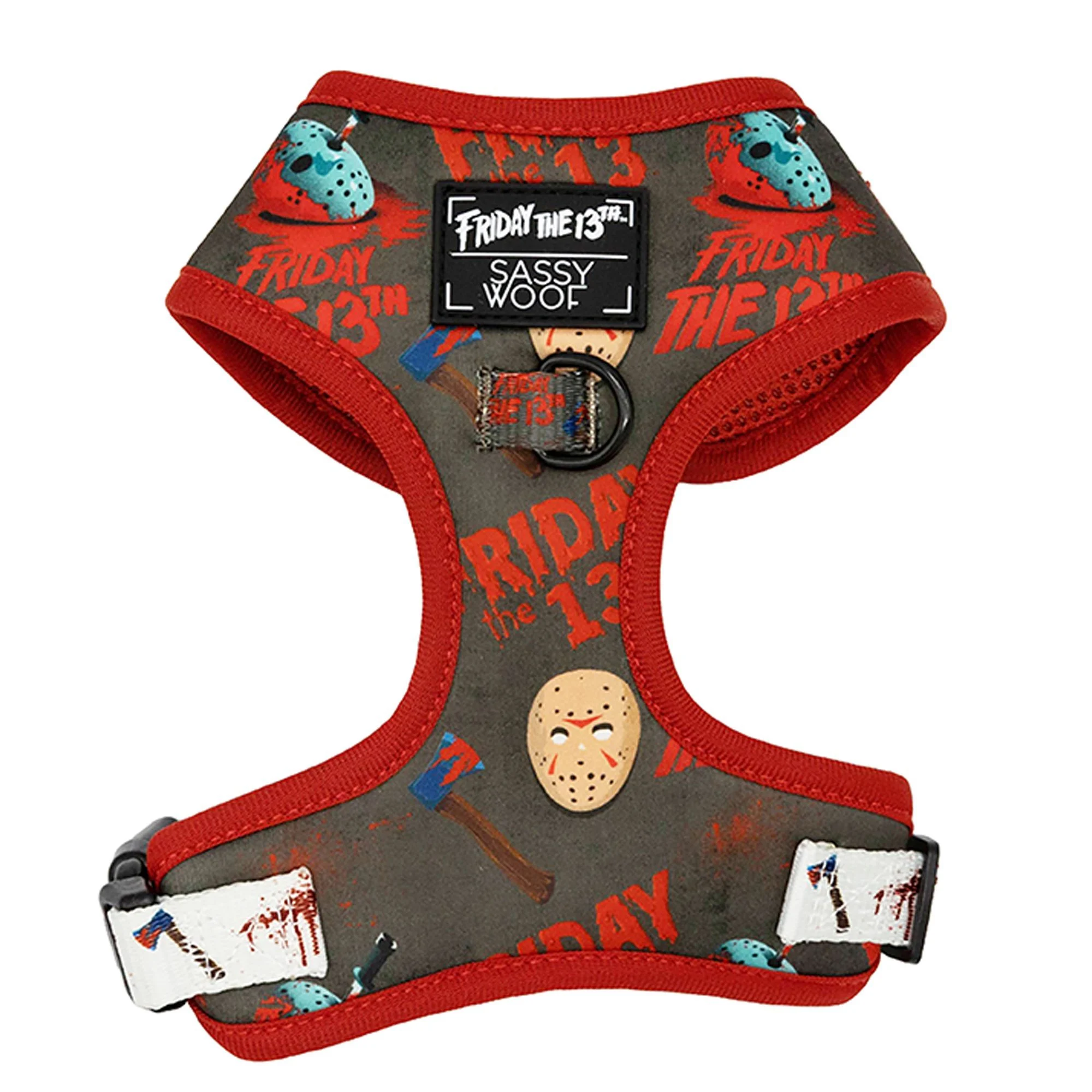img_1761295697899_530_JfHbBeYcC.webp Sassy Woof Friday the 13th Adjustable Harness - Image 1