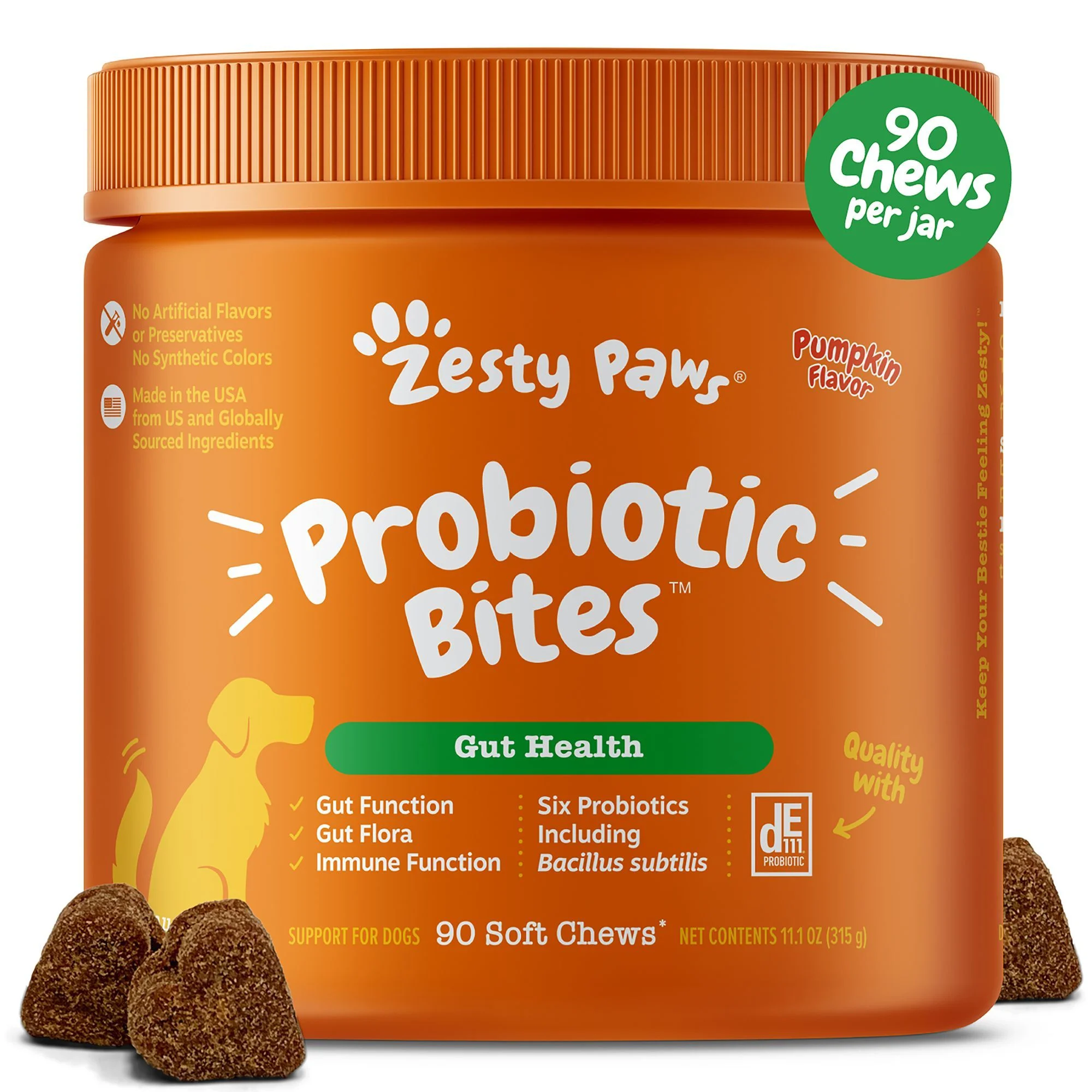 img_1761298936294_242_pPd2diEWn.webp Zesty Paws Probiotic Supplement for Dogs - Pumpkin Flavored Soft Chews for Gut Health - Image 1