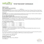 Vetality "Stop The Runs" 5g Chewables for Dogs - Probiotic & Degestive Supplement - 6 Count - Image 2
