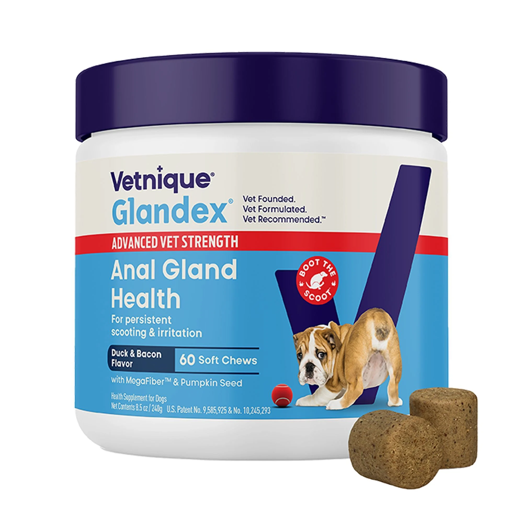 img_1761299185447_222_okZyFOiGIi.webp Vetnique Labs Glandex® Boot the Scoot® Advanved Vet Strength Anal Gland Soft Chew Dog Supplement - Image 1