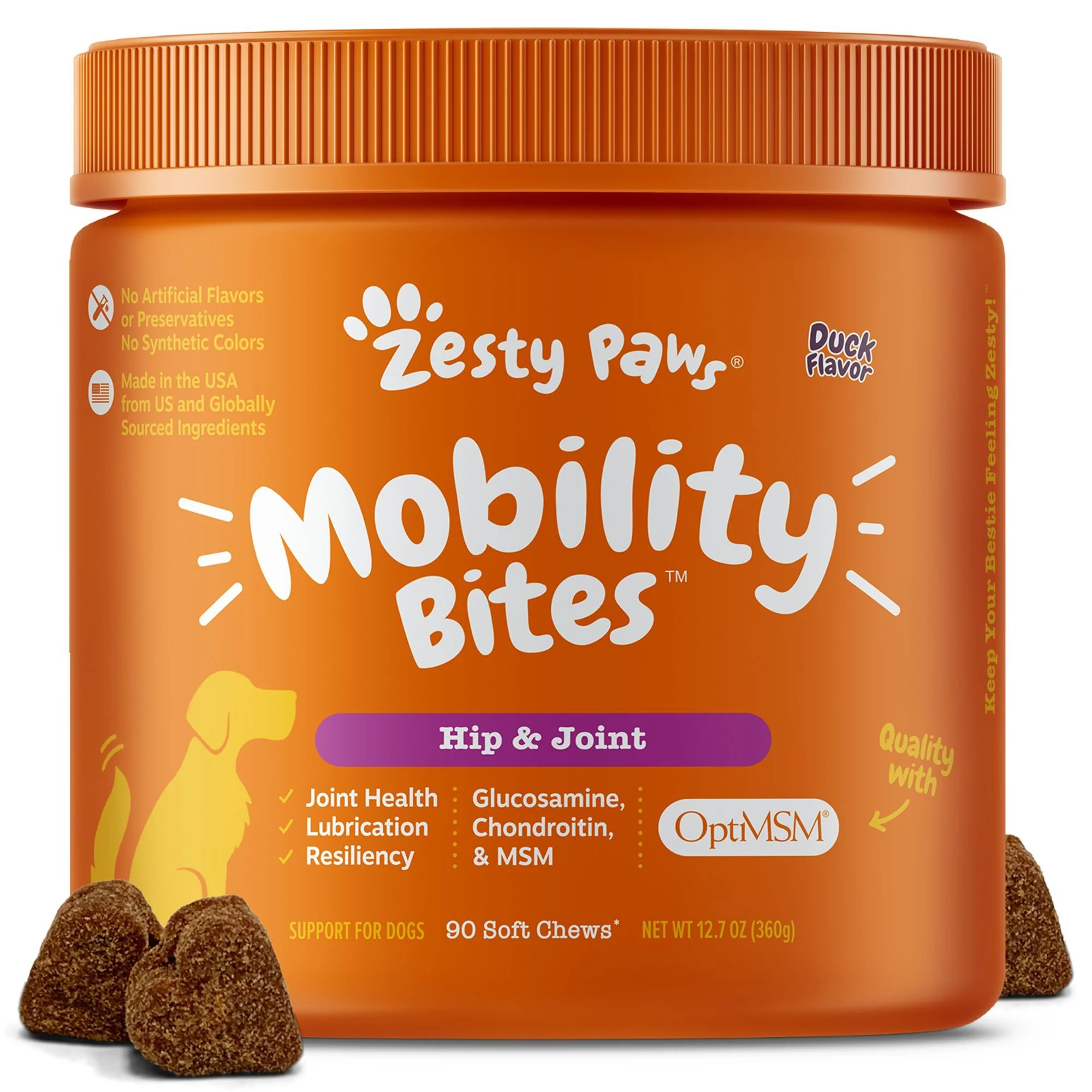 img_1761299634379_242__8m3zJKDf.webp Zesty Paws Mobility Bites for Dogs - Duck Flavor - 90 Ct - Image 1