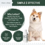 Chew + Heal Hydrocortisone Skin Lotion Anti-Itch First Aid Essential for Dogs - Image 3