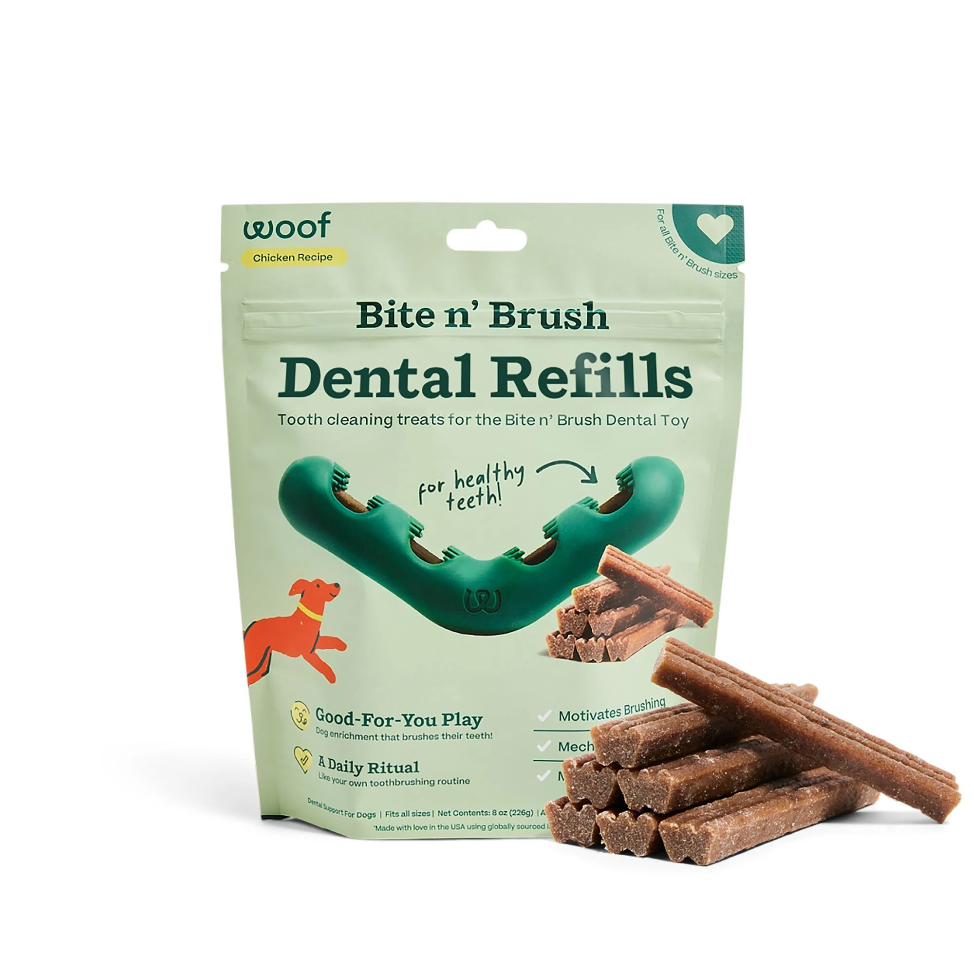 img_1761367516098_575_89qOOetp3.webp WOOF Bite n' Brush Refills for Dogs, 16 Count - Image 1