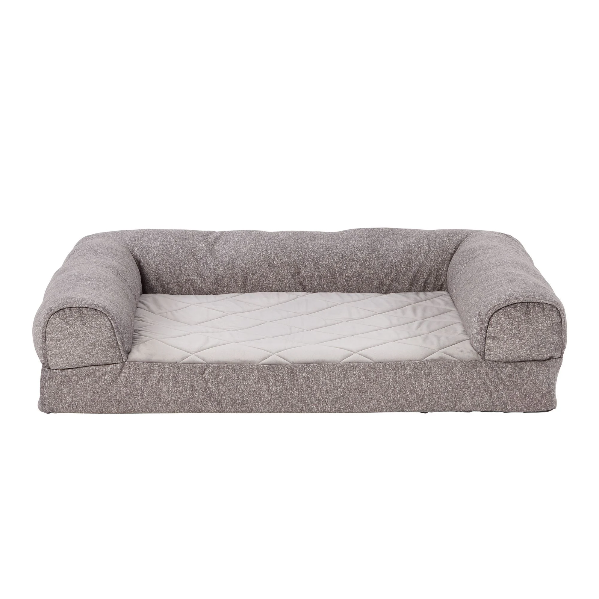img_1761378636626_400_tGUWftDcd.webp Top Paw® Gray Velvet Orthopedic Couch Dog Bed - Image 1