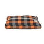 Thrills & Chills® Orange Plaid Gusset-Style Pillow Dog Bed - Image 2