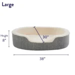 Top Paw® Orthopedic Cuddler Striped Dog Bed - Image 2