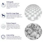 Top Paw® Orthopedic Cuddler Striped Dog Bed - Image 4