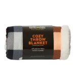 Thrills & Chills® Orange Plaid Cozy Throw Pet Blanket - Image 4